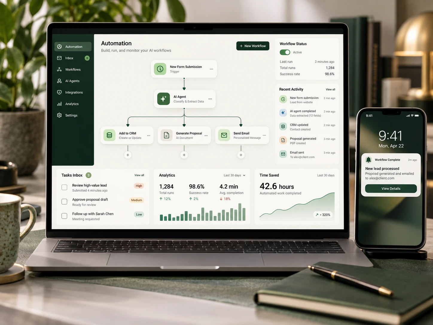 Visuel de solution mobile ou automatisation