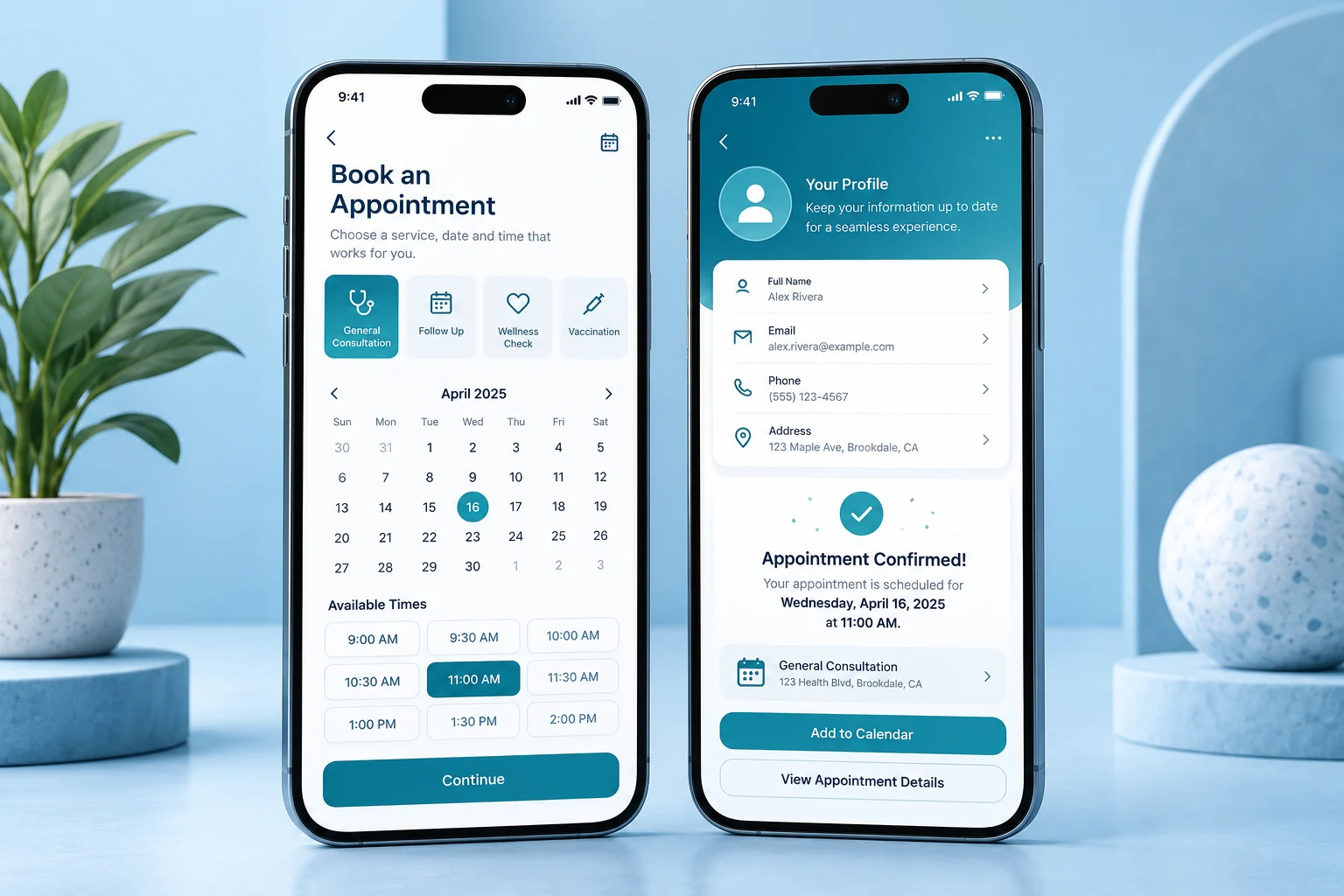 Exemple conceptuel : Application mobile et ses écrans